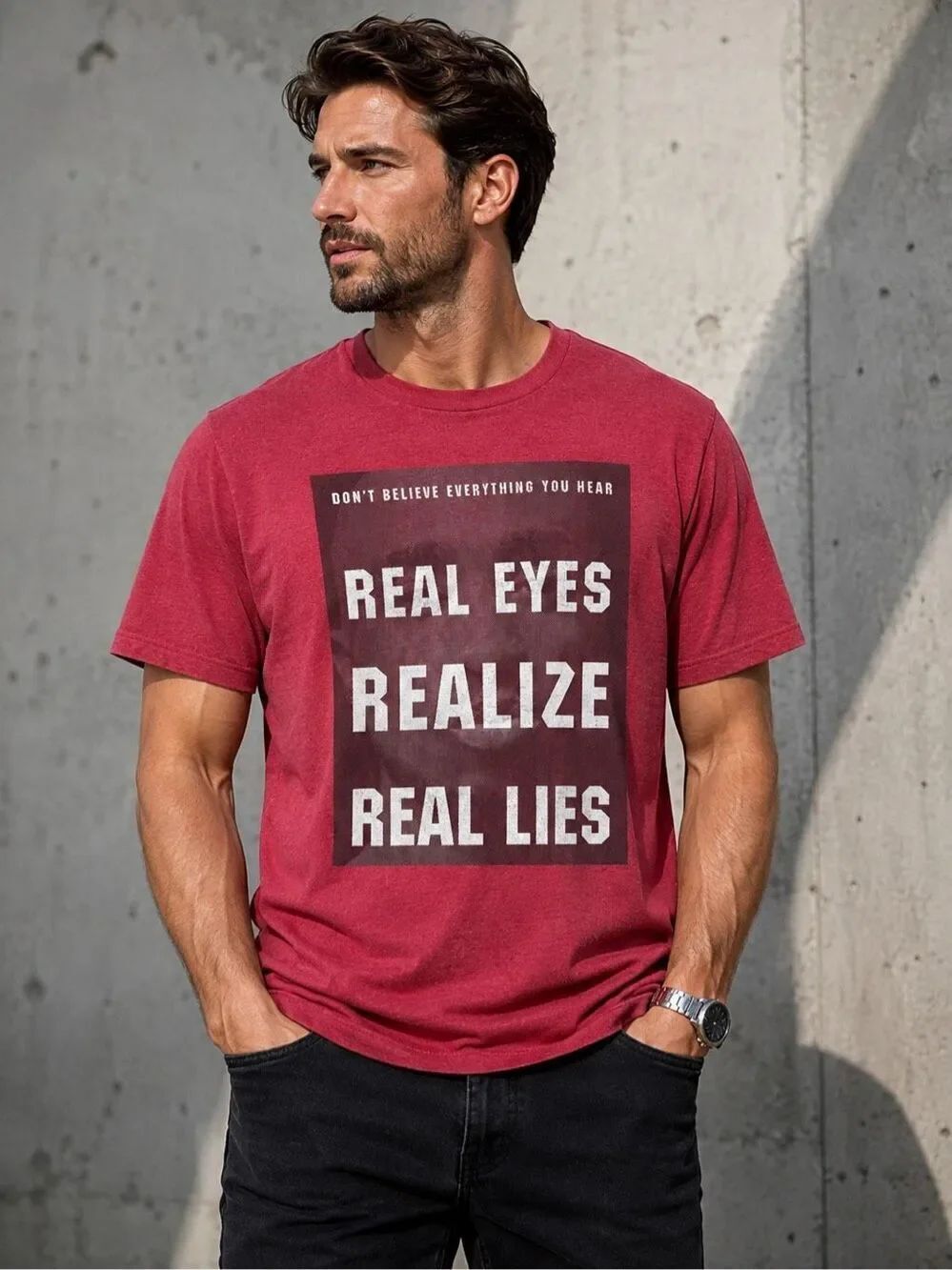 Tupac Real Eyes Realize Real Lies Graphic T Shirt XL Hip Hop Quote Streetwear Te